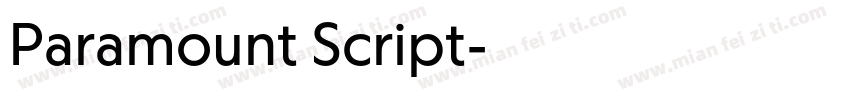 Paramount Script字体转换